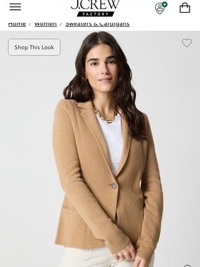 J. Crew Factory Women's Camel Blazer Jacket